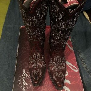 Lucchese Red Oklahoma Angelina cowboy boots